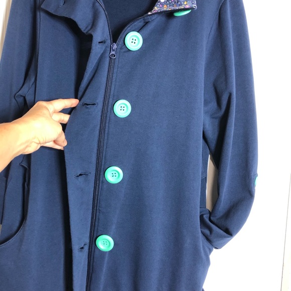 Matilda Jane A Million Little Things Cotton Blend Pockets Zipper Button Jacket L - Picture 6 of 16